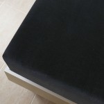 vidaXL Cearșaf de pat cu elastic, 2 buc., negru, 100x200 cm, bumbac
