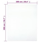vidaXL Cearșaf de pat cu elastic, 2 buc, alb, 100x200 cm, bumbac vidaXL Cearșaf de pat cu elastic, 2 buc, alb, 100x200 cm, bumbac