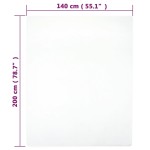 vidaXL Cearșaf de pat cu elastic, alb, 140x200 cm, bumbac vidaXL Cearșaf de pat cu elastic, alb, 140x200 cm, bumbac