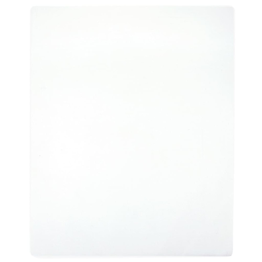 vidaXL Cearșaf de pat cu elastic, 2 buc., alb, 160x200 cm, bumbac