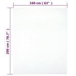vidaXL Cearșaf de pat cu elastic, 2 buc., alb, 160x200 cm, bumbac vidaXL Cearșaf de pat cu elastic, 2 buc., alb, 160x200 cm, bumbac