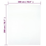 vidaXL Cearșaf de pat cu elastic, 2 buc, alb, 180x200 cm, bumbac vidaXL Cearșaf de pat cu elastic, 2 buc, alb, 180x200 cm, bumbac