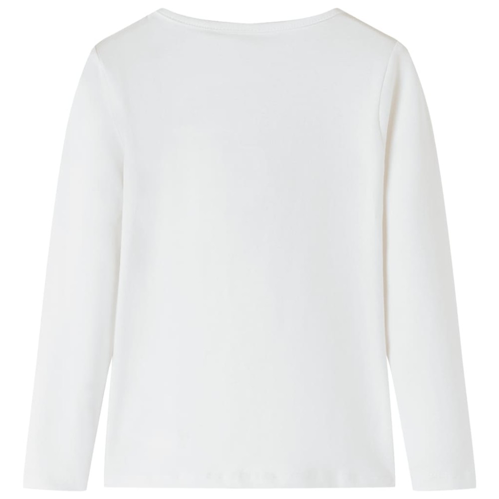 Tricou pentru copii cu mâneci lungi, ecru, 104