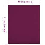 vidaXL Cearșaf de pat cu elastic, 2 buc., bordo, 90x200 cm, bumbac vidaXL Cearșaf de pat cu elastic, 2 buc., bordo, 90x200 cm, bumbac