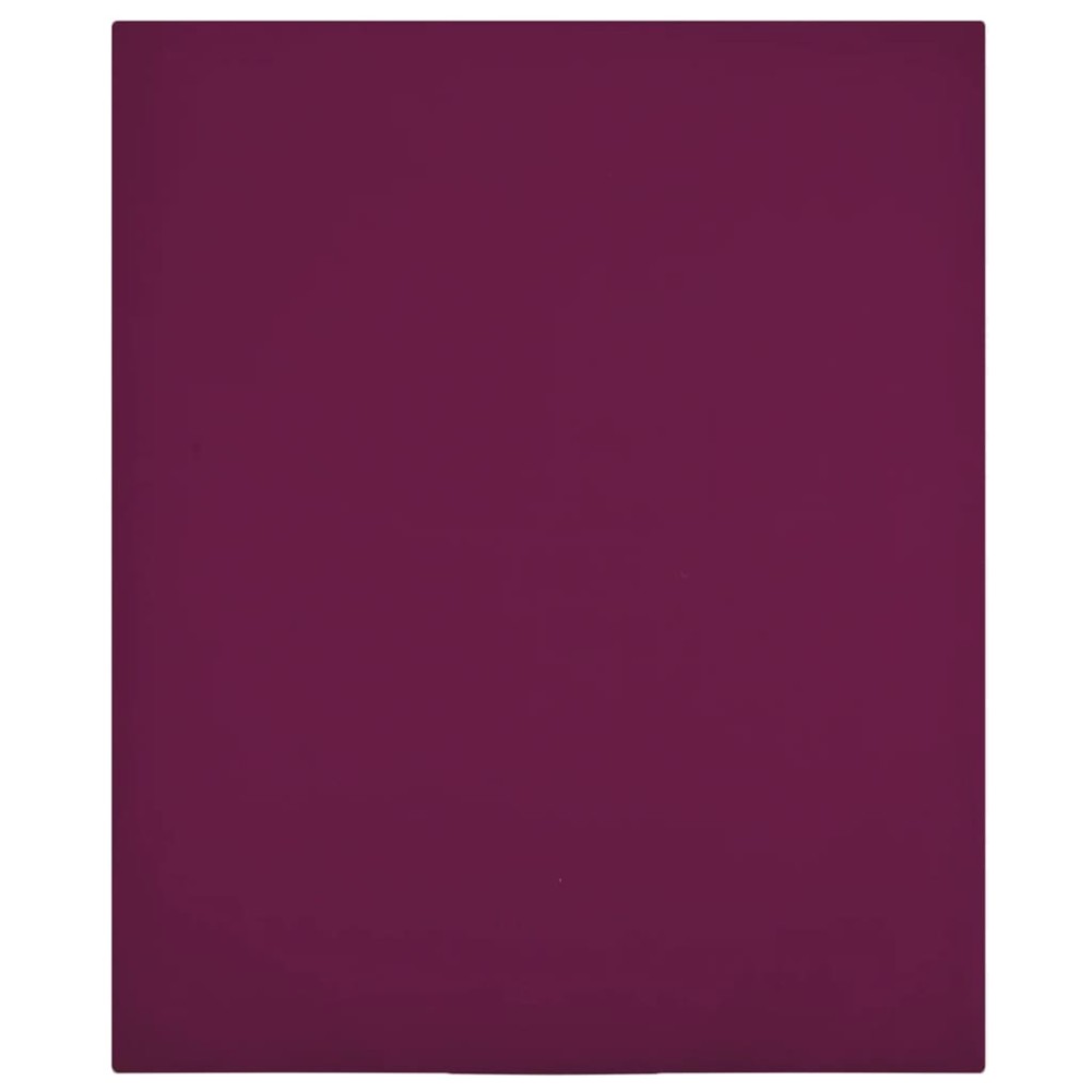 vidaXL Cearșaf de pat cu elastic, 2 buc, bordo, 100x200 cm, bumbac