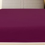 vidaXL Cearșaf de pat cu elastic, 2 buc, bordo, 140x200 cm, bumbac vidaXL Cearșaf de pat cu elastic, 2 buc, bordo, 140x200 cm, bumbac