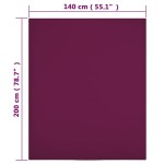 vidaXL Cearșaf de pat cu elastic, 2 buc, bordo, 140x200 cm, bumbac vidaXL Cearșaf de pat cu elastic, 2 buc, bordo, 140x200 cm, bumbac