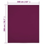 vidaXL Cearșaf de pat cu elastic, 2 buc, bordo, 160x200 cm, bumbac vidaXL Cearșaf de pat cu elastic, 2 buc, bordo, 160x200 cm, bumbac