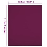 vidaXL Cearșaf de pat cu elastic, 2 buc., bordo, 180x200 cm, bumbac vidaXL Cearșaf de pat cu elastic, 2 buc., bordo, 180x200 cm, bumbac