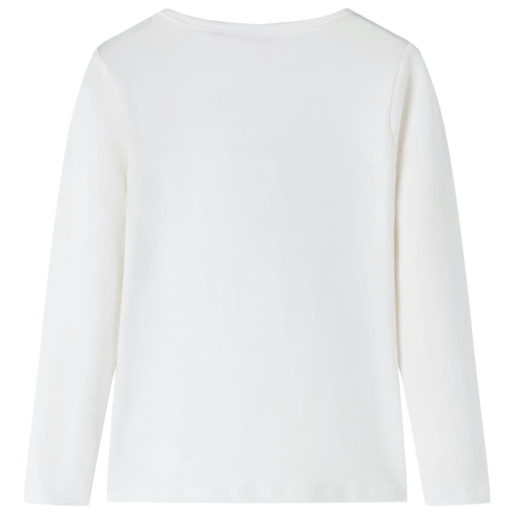 Tricou pentru copii cu mâneci lungi, ecru, 116
