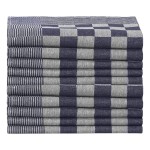 vidaXL Prosoape de bucătărie 10 buc. albastru și alb 50x70 cm bumbac vidaXL Prosoape de bucătărie 10 buc. albastru și alb 50x70 cm bumbac