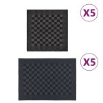 vidaXL Set de prosoape, 10 buc., negru și gri, bumbac vidaXL Set de prosoape, 10 buc., negru și gri, bumbac