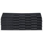 vidaXL Set de prosoape, 10 buc., negru și gri, bumbac vidaXL Set de prosoape, 10 buc., negru și gri, bumbac