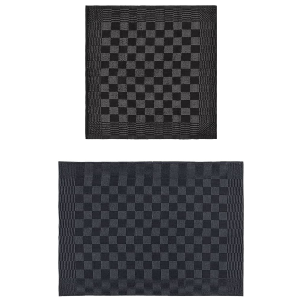 vidaXL Set de prosoape, 20 buc., negru și gri, bumbac