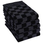 vidaXL Set de prosoape, 20 buc., negru și gri, bumbac vidaXL Set de prosoape, 20 buc., negru și gri, bumbac