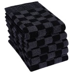 vidaXL Set de prosoape, 50 buc., negru și gri, bumbac vidaXL Set de prosoape, 50 buc., negru și gri, bumbac