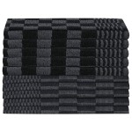 vidaXL Set de prosoape, 50 buc., negru și gri, bumbac vidaXL Set de prosoape, 50 buc., negru și gri, bumbac