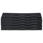 vidaXL Set de prosoape, 50 buc., negru și gri, bumbac vidaXL Set de prosoape, 50 buc., negru și gri, bumbac