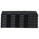 vidaXL Set de prosoape, 50 buc., negru și gri, bumbac vidaXL Set de prosoape, 50 buc., negru și gri, bumbac