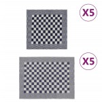 vidaXL Set de prosoape, 10 buc., albastru și alb, bumbac vidaXL Set de prosoape, 10 buc., albastru și alb, bumbac