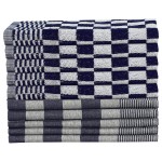 vidaXL Set de prosoape, 10 buc., albastru și alb, bumbac vidaXL Set de prosoape, 10 buc., albastru și alb, bumbac