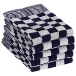 vidaXL Set de prosoape, 10 buc., albastru și alb, bumbac vidaXL Set de prosoape, 10 buc., albastru și alb, bumbac