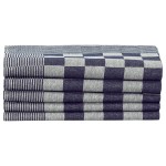 vidaXL Set de prosoape, 10 buc., albastru și alb, bumbac vidaXL Set de prosoape, 10 buc., albastru și alb, bumbac