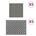 vidaXL Set de prosoape, 10 buc., negru și alb, bumbac vidaXL Set de prosoape, 10 buc., negru și alb, bumbac