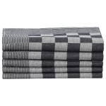 vidaXL Set de prosoape, 10 buc., negru și alb, bumbac vidaXL Set de prosoape, 10 buc., negru și alb, bumbac