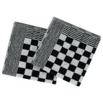 vidaXL Set de prosoape, 10 buc., negru și alb, bumbac vidaXL Set de prosoape, 10 buc., negru și alb, bumbac