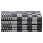 vidaXL Set de prosoape, 50 buc., negru și alb, bumbac vidaXL Set de prosoape, 50 buc., negru și alb, bumbac