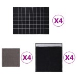vidaXL Set de prosoape, 12 buc., negru, bumbac vidaXL Set de prosoape, 12 buc., negru, bumbac