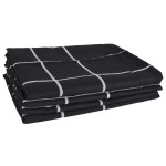 vidaXL Set de prosoape, 12 buc., negru, bumbac vidaXL Set de prosoape, 12 buc., negru, bumbac