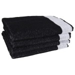 vidaXL Set de prosoape, 12 buc., negru, bumbac vidaXL Set de prosoape, 12 buc., negru, bumbac