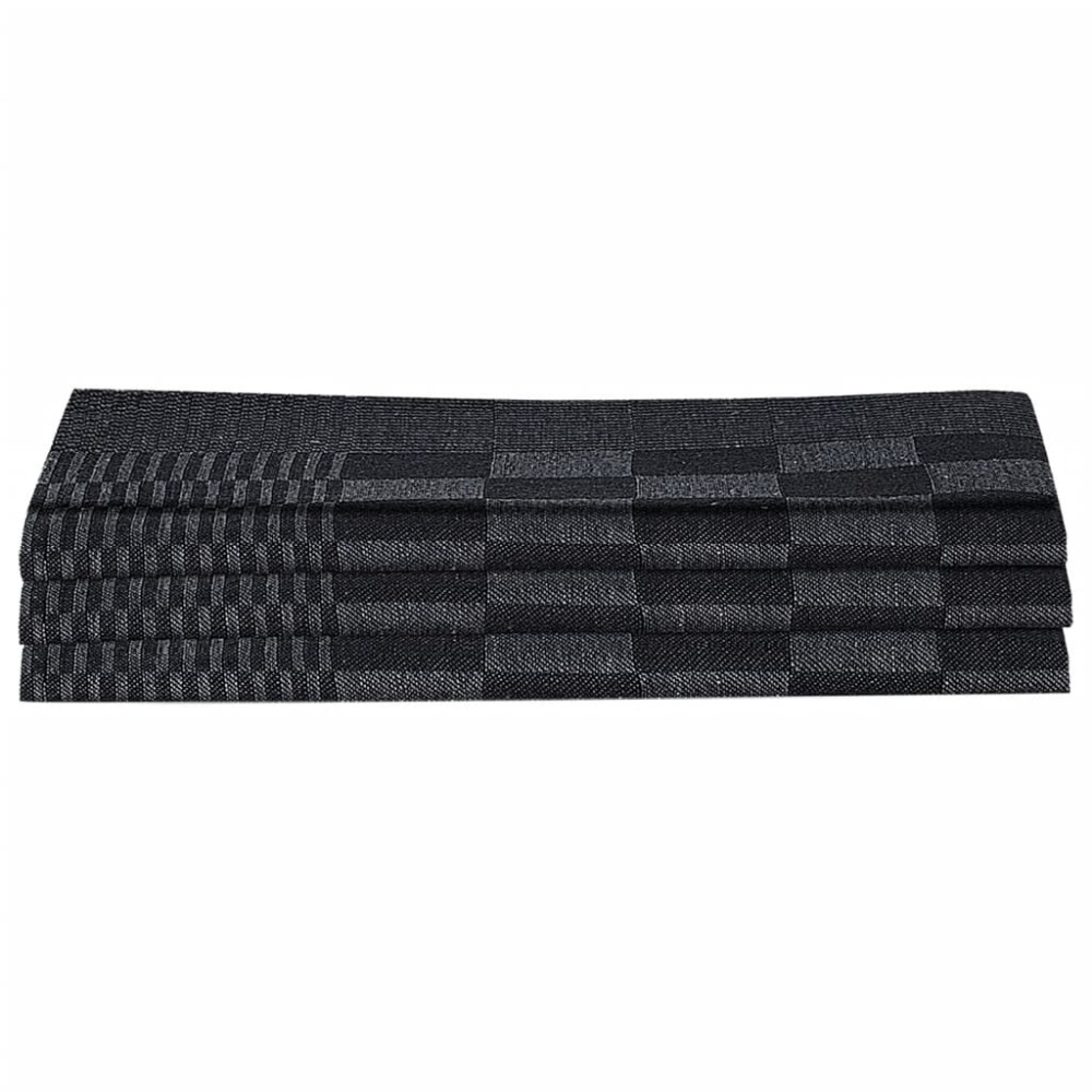 vidaXL Set prosoape 15 piese mănuși cuptor/suporturi oale negru bumbac