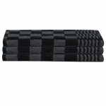 vidaXL Set prosoape 15 piese mănuși cuptor/suporturi oale negru bumbac vidaXL Set prosoape 15 piese mănuși cuptor/suporturi oale negru bumbac