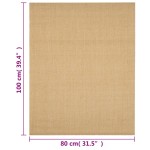 vidaXL Covor din sisal, natural, 80x100 cm vidaXL Covor din sisal, natural, 80x100 cm
