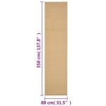 vidaXL Covor din sisal, natural, 80x350 cm vidaXL Covor din sisal, natural, 80x350 cm