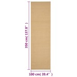 vidaXL Covor din sisal, natural, 100x350 cm vidaXL Covor din sisal, natural, 100x350 cm