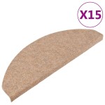 vidaXL Covorașe scări autoadezive, 15 buc., bej, 65x22,5x3,5 cm vidaXL Covorașe scări autoadezive, 15 buc., bej, 65x22,5x3,5 cm