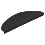 vidaXL Covorașe scări autoadezive, 15 buc.,negru, 65x22,5x3,5 cm