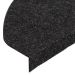 vidaXL Covorașe scări autoadezive, 15 buc.,negru, 65x22,5x3,5 cm