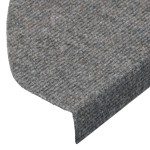 vidaXL Covorașe scări autoadezive, 15 buc., gri, 65x22,5x3,5 cm