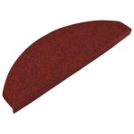 vidaXL Covorașe scări autoadezive, 15 buc., roșu, 65x22,5x3,5 cm