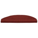 vidaXL Covorașe scări autoadezive, 15 buc., roșu, 65x22,5x3,5 cm