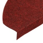 vidaXL Covorașe scări autoadezive, 15 buc., roșu, 65x22,5x3,5 cm