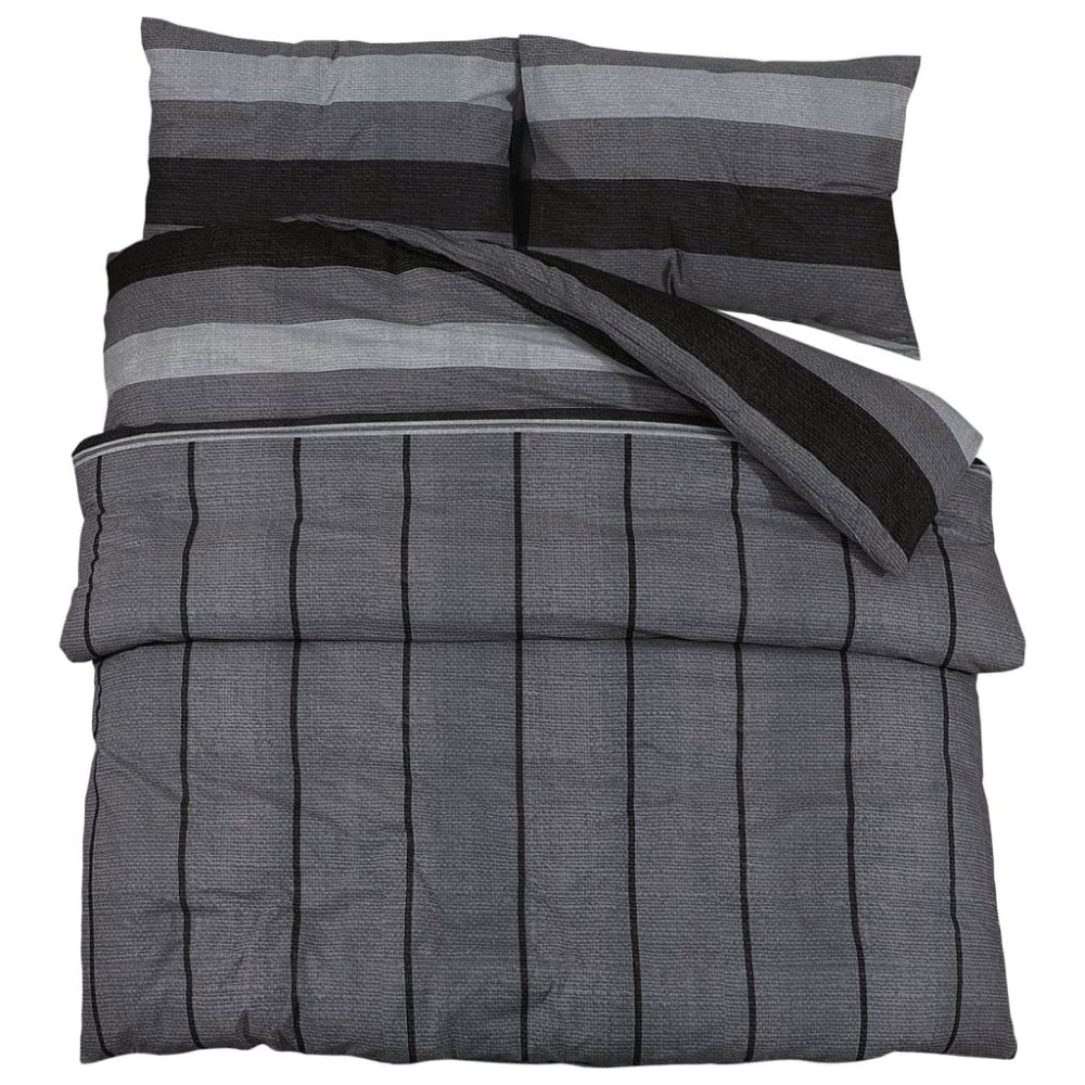 vidaXL Set cu husă de pilotă, gri închis, 220x240 cm, bumbac