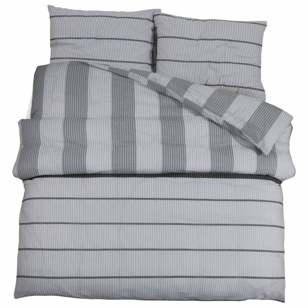 vidaXL Set cu husă de pilotă, gri, 220x240 cm, bumbac