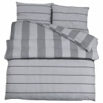 vidaXL Set cu husă de pilotă, gri, 140x200 cm, bumbac vidaXL Set cu husă de pilotă, gri, 140x200 cm, bumbac