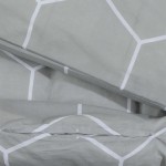vidaXL Set cu husă de pilotă, gri, 140x200 cm, bumbac
